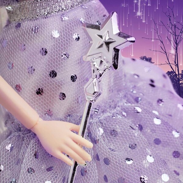 Barbie Zahnfee mit blau-lila Kleid und glänzenden Accessoires