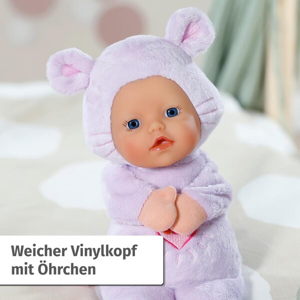 BABY Born for Babies Maus 26cm – Weiche Puppe ideal für Neugeborene, waschbar bei 30°C