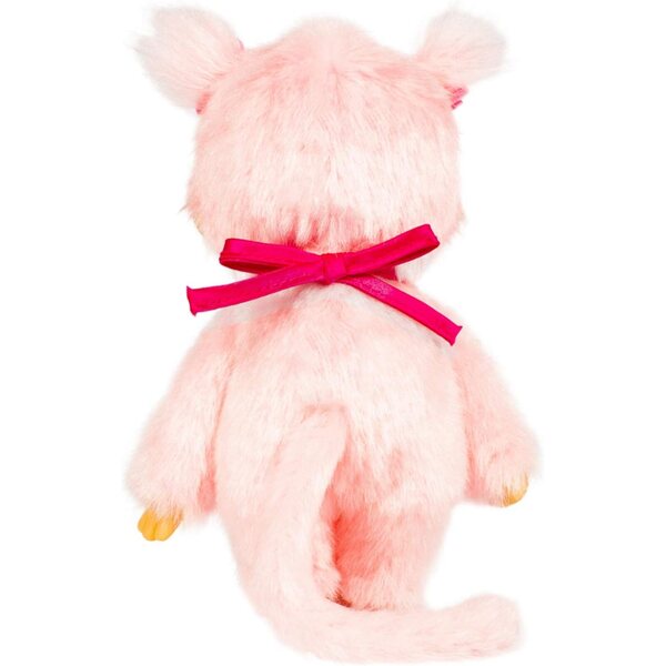 Monchhichi Pinky Sakura Rose 20 cm – Kultiges Plüschtier der 80er Jahre für Kinder ab 2 Jahren