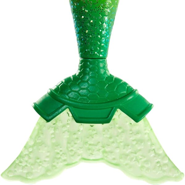 Barbie Dreamtopia Chelsea Merboy Puppe in leuchtendem Grün mit glitzernden Haaren und Schwanz