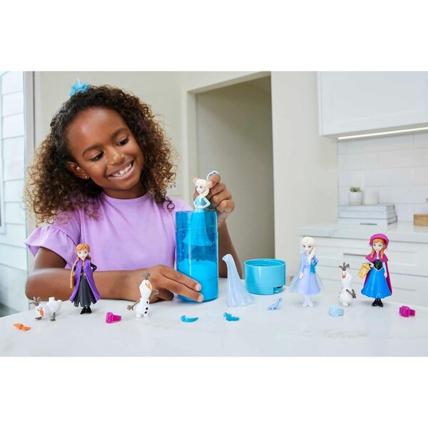 Disney Frozen Snow Color Reveal: Schneemann mit 6 Überraschungen, echtes Zubehör für Kinder ab 3 Jahren