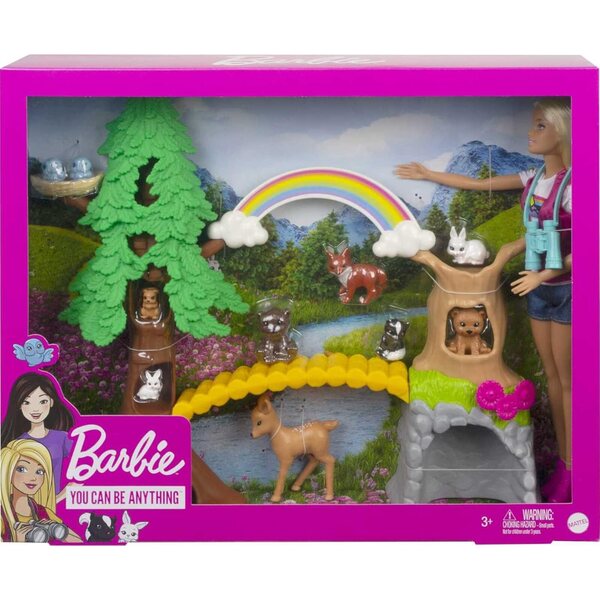 Barbie Esploratrice della Natura con Set Giochi e 10 Animaletti - Gioco per Bambini 3+
