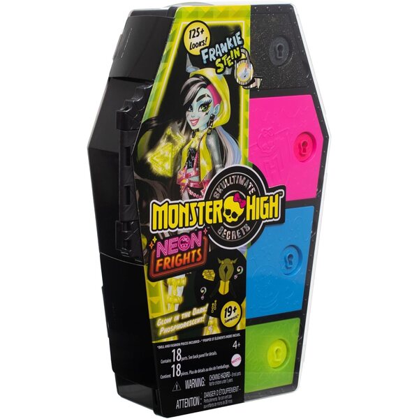 Monster High Frankie-Stein Skulltimate Secrets con Neon Frights e Accessori Luminosi