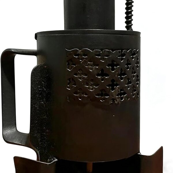 Maison de poupée Miniature poêle à bois décoration noir 28 cm métal