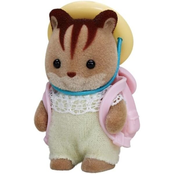 Бебе червена катерица Sylvanian Families 4 см с шапка и играчка раница