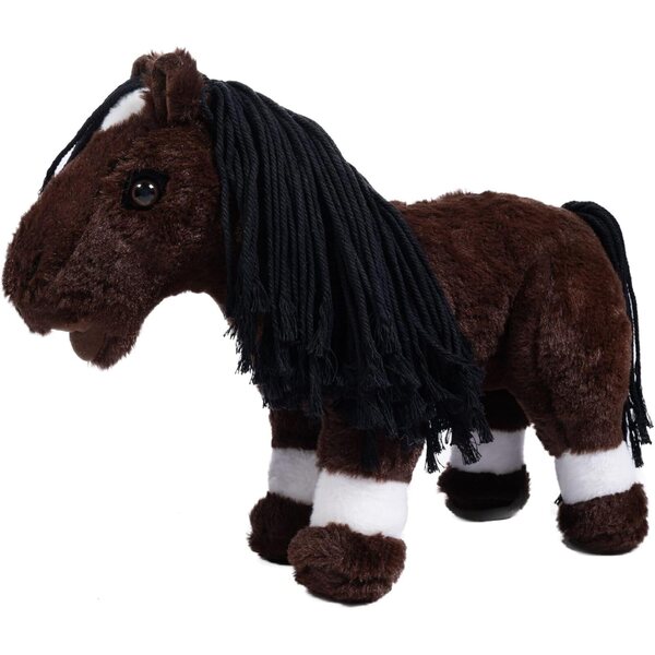 HKM Ponypuppe Dunkelbraun mit interaktivem Zubehör für Kinder