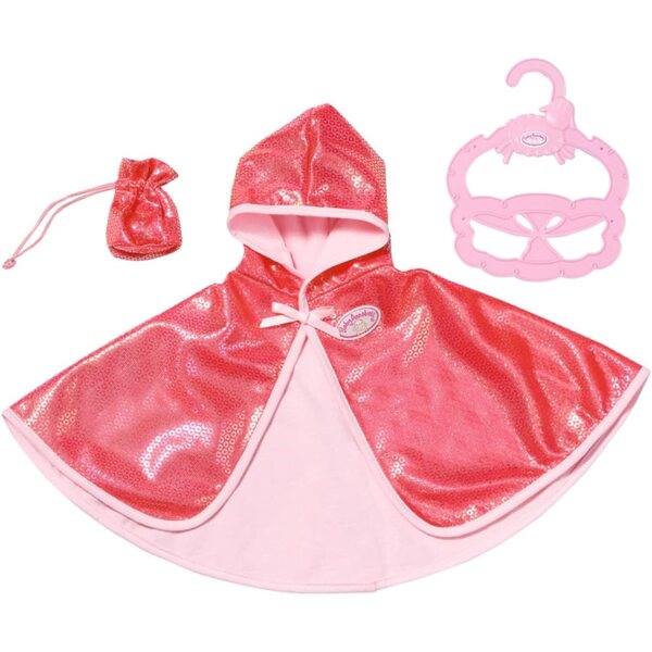 Baby Annabell Mantellina Rosa con Cappuccio e Paillettes per Bambole 36 cm