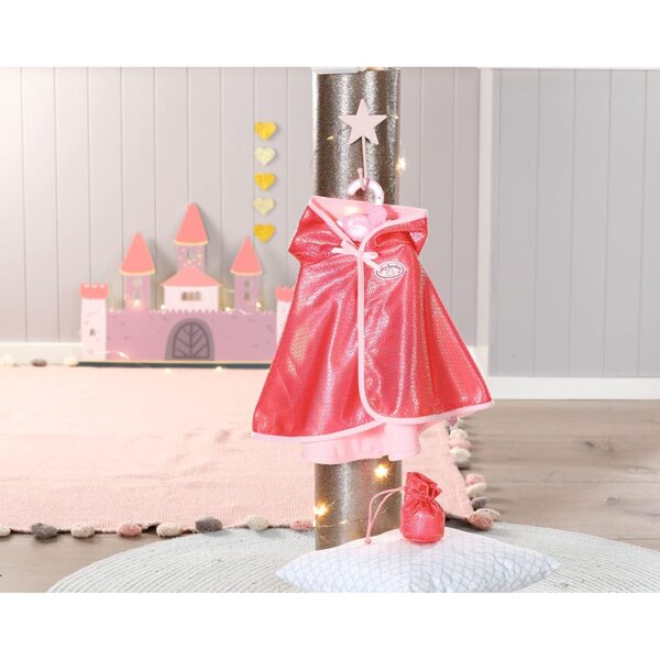 Baby Annabell Mantellina Rosa con Cappuccio e Paillettes per Bambole 36 cm