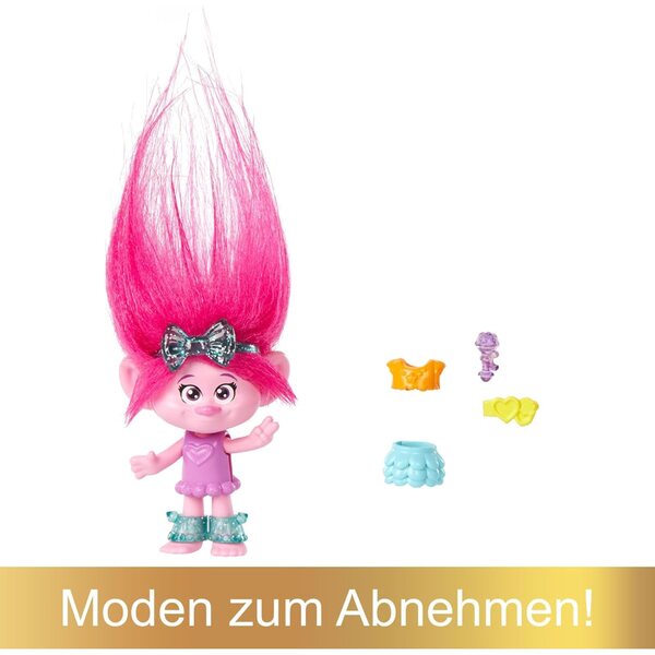 Mattel DreamWorks Trolls Poppy - Bambola con Sorprese Nascoste e Accessori per Bambini