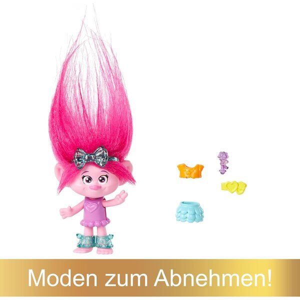 Mattel DreamWorks Trolls Poppy - Bambola con Sorprese Nascoste e Accessori per Bambini