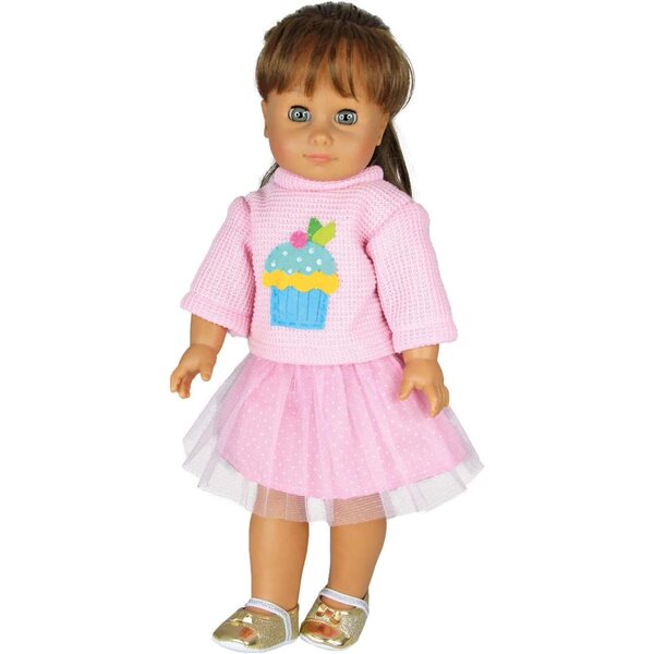 Puppa Heless Bekleidungsset 2-teilig mit Pullover und Tüllrock für 28-35 cm