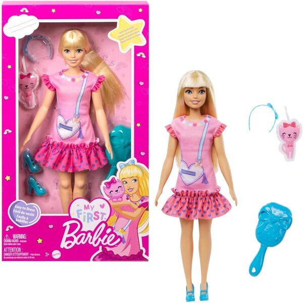 Barbie Malibu My First: 34 cm große Puppe mit Zubehör für Kinder ab 3 Jahren