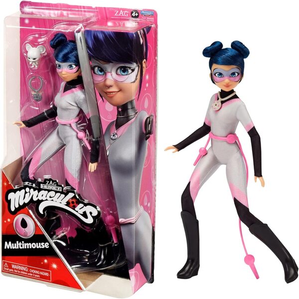 Miraculous Multimouse BANDAI 26 cm mit Zubehör und 15 Artikulationspunkten