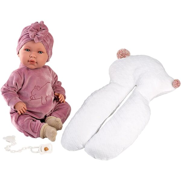 Llorens Lala Babypuppe 42 cm mit weichem Körper und Zubehör inklusive, blaue Augen