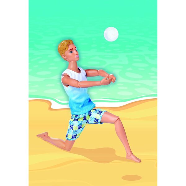 Simba Steffi Love Beach Kevin: 30см Pupo с костюм и волейболна топка за деца