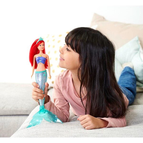 Steffi Love Puppe Sparkle Mermaid 39 cm con Flosse Luminescente per Bambini 3+