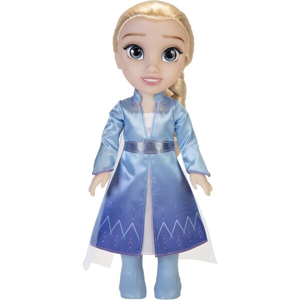 Disney Frozen 2 Elsa Puppe 35 cm mit ikonischem Kleid und geflochtenen Haaren für Mädchen