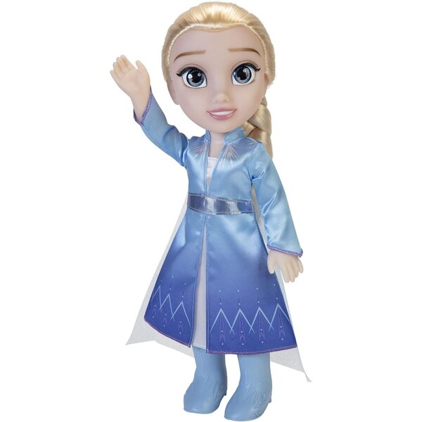 Disney Frozen 2 Elsa Puppe 35 cm mit ikonischem Kleid und geflochtenen Haaren für Mädchen