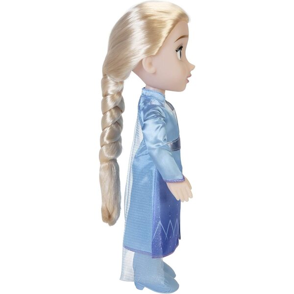 Disney Frozen 2 Elsa Puppe 35 cm mit ikonischem Kleid und geflochtenen Haaren für Mädchen