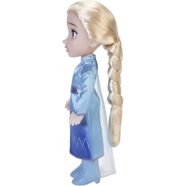 Disney Frozen 2 Elsa Puppe 35 cm mit ikonischem Kleid und geflochtenen Haaren für Mädchen