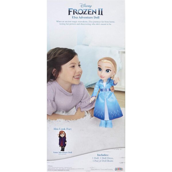 Disney Frozen 2 Elsa Puppe 35 cm mit ikonischem Kleid und geflochtenen Haaren für Mädchen