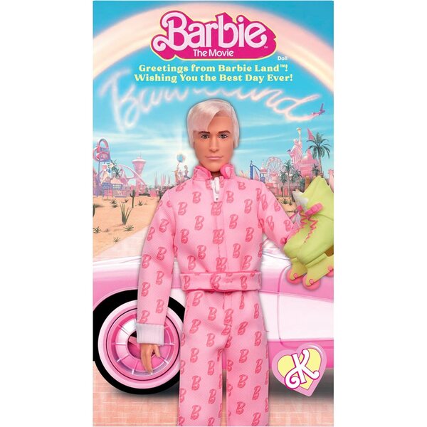 Barbie Ken Collezione Ufficiale: Pupo Ryan Gosling in Tuta Rosa con Inline e Sneaker