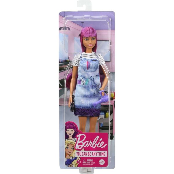 Barbie Friseurin mit Zubehör, 30 cm große Puppe für Kinder ab 3 Jahren