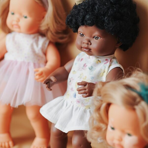 Miniland Bambola 38 cm - Ragazza Africana Anatomica dalla Collezione My Friends & Me
