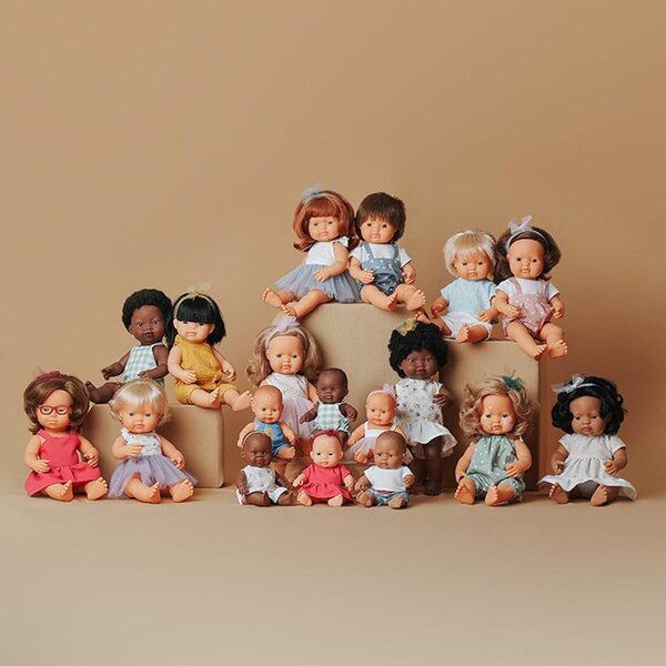 Miniland Bambola 38 cm - Ragazza Africana Anatomica dalla Collezione My Friends & Me