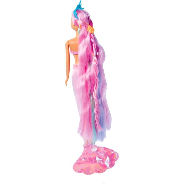 Steffi Love Rainbow Mermaid 29cm - Pupa Ankleidepuppe con Flosse Rimovibile e Accessori Capelli