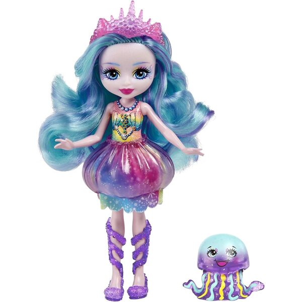 Enchantimals Royal Jelanie Qualle mit Stingley, 15,2 cm große Figur mit Zubehör