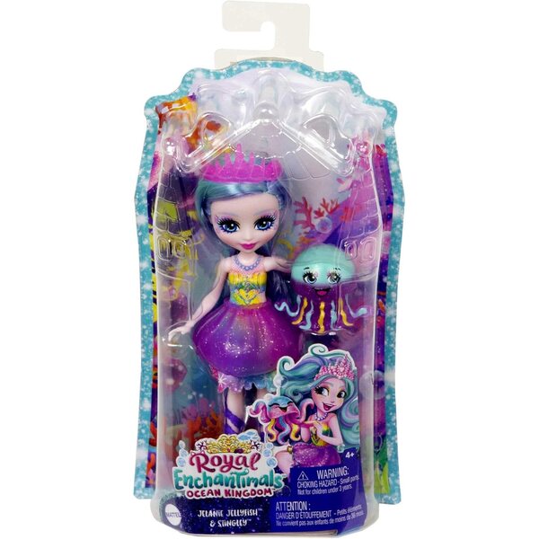 Enchantimals Royal Jelanie Jellyfish con Stingley, pupazzo 15,2 cm con accessori