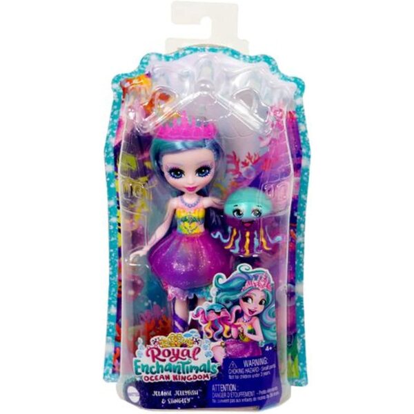 Enchantimals Royal Jelanie Jellyfish con Stingley, pupazzo 15,2 cm con accessori