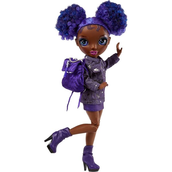 Rainbow High Junior High Krystal Bailey - Bambola Moda 23cm con Outfit, Accessori e Zaino in Stoffa