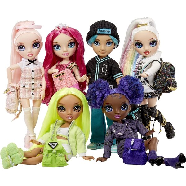Rainbow High Junior High Krystal Bailey – 23 cm große Modepuppe mit Outfit, Accessoires und Stoffrucksack