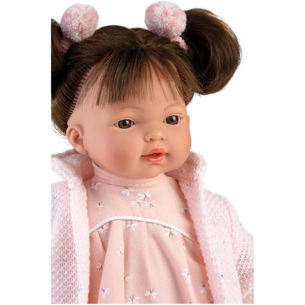 Llorens Vera 33 cm: Puppe mit weichem Körper, braunen Haaren und braunen Augen