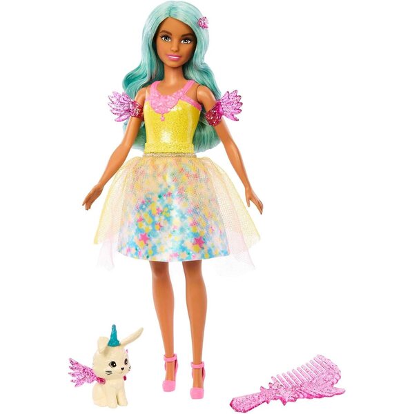 Barbie Teresa magica con capelli mossi e accessori fiabeschi per bimbi 3+ anni