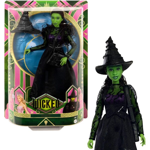 Mattel Elphaba-Sammelpuppe mit grüner Haut und abnehmbarem Kleid