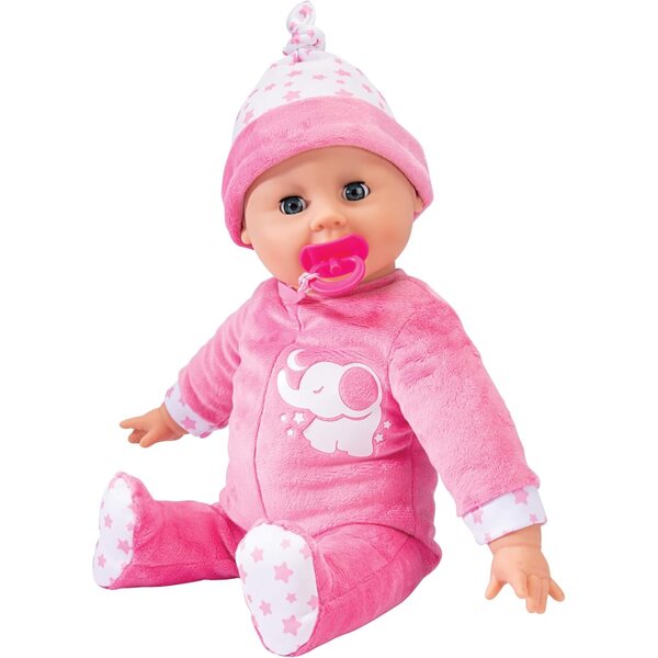 Simba Laura Schlafpuppe 38 cm – Puppe mit Atembewegungen, Schlafaugen, 14 Geräusche