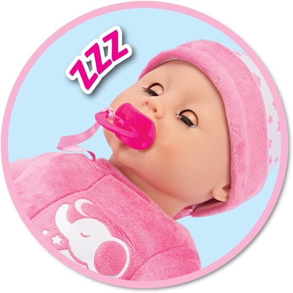 Simba Laura bambola del sonno 38 cm - bambolina con movimenti respiratori, occhi addormentati, 14 suoni