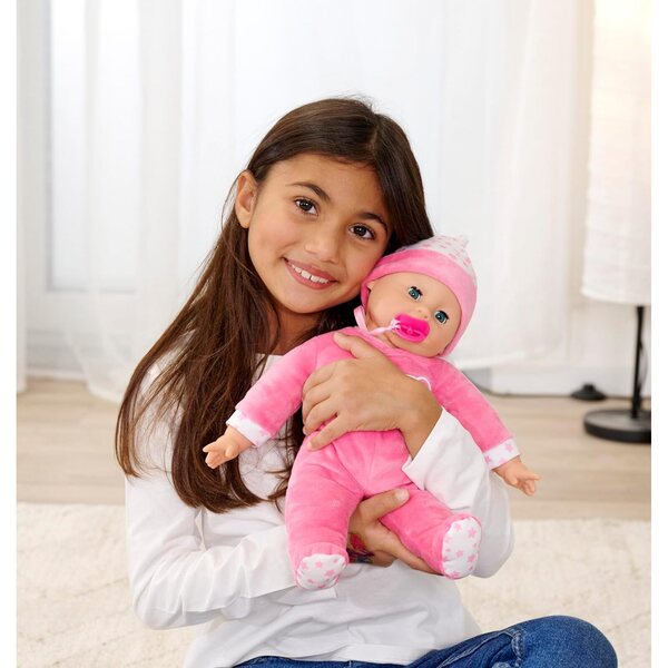 Simba Laura bambola del sonno 38 cm - bambolina con movimenti respiratori, occhi addormentati, 14 suoni