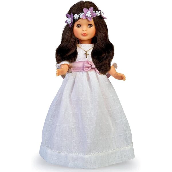 Nancy Poupée Erstkommunion 42 cm mit weißem Kleid und Blumenkrone 2023