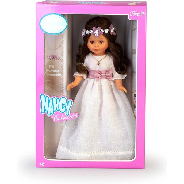 Nancy Poupée Erstkommunion 42 cm mit weißem Kleid und Blumenkrone 2023