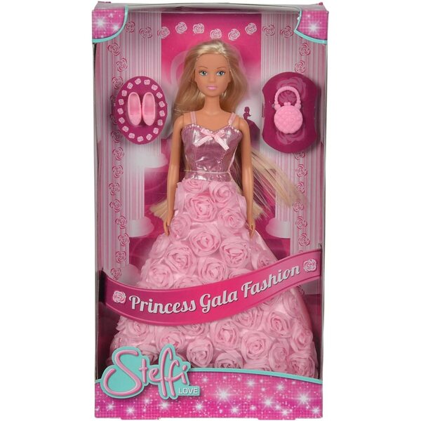 Steffi Love Princess Gala Fashion in abito rose ricamato 29cm dai 3 anni