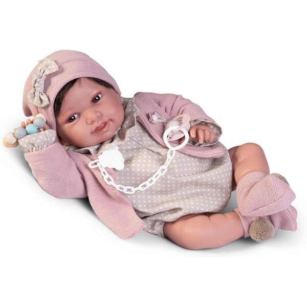 Antonio Juan Pupa Neugeborenenpfeife 42 cm mit realistischem Gewicht und komplettem Zubehör