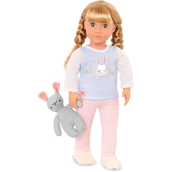 Our Generation Jovie - Poupée 46 cm aux cheveux blonds, yeux verts et pyjama complet