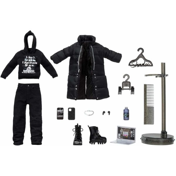 Poupée mannequin Rainbow High Shadow High Rexx McQueen avec accessoires colorés pour enfants de 4 à 12 ans