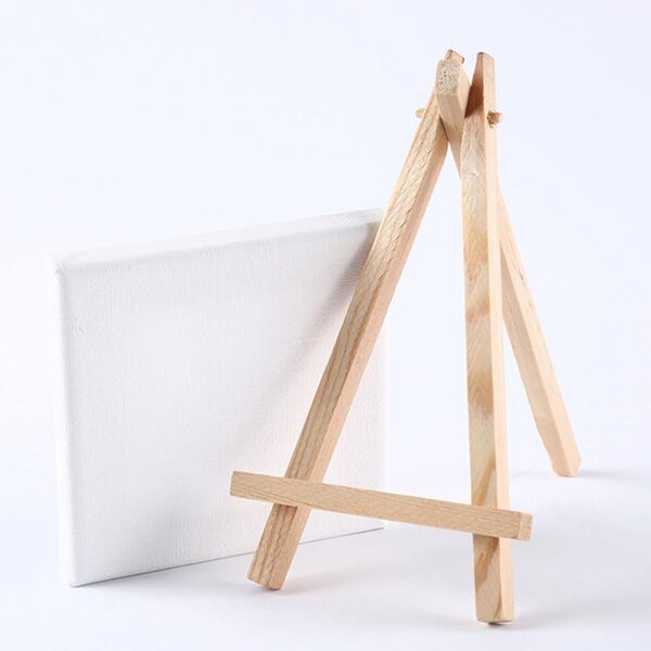 BESPORTBLE Mini Cavalletto Triangolare in Legno Bianco Set da 3 per Decorazioni Creative