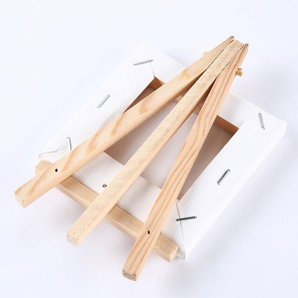 BESPORTBLE Mini Cavalletto Triangolare in Legno Bianco Set da 3 per Decorazioni Creative