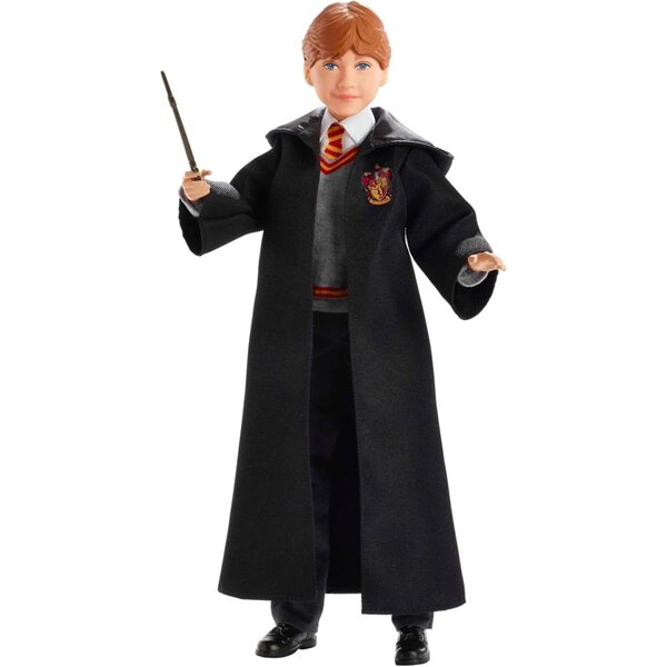Mattel Harry Potter Ron Weasley Puppe 26 cm mit Hogwarts-Uniform und Zauberstab